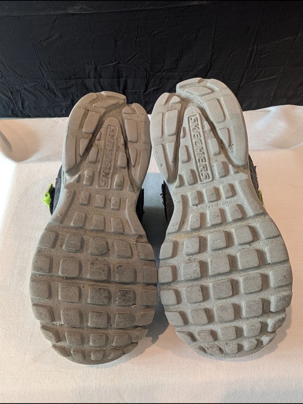 Skechers Kids Grey and Green Waterproof Athletic Sneakers - Picture 2 of 5